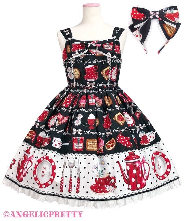 French Café Chest Ribbon JSK Set by Angelic Pretty