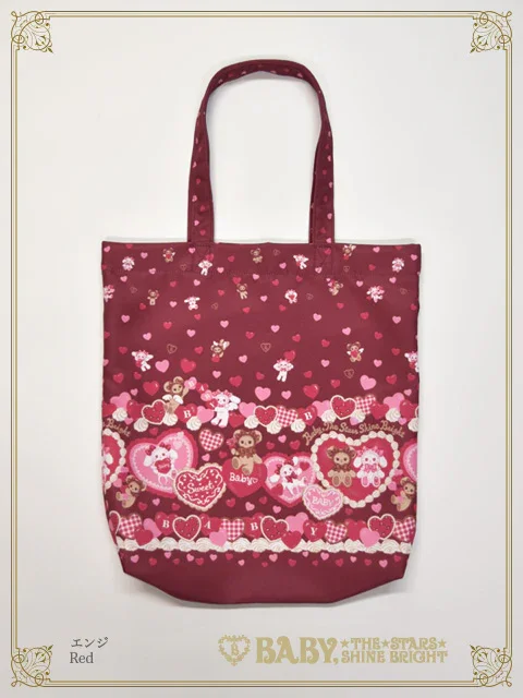 【新品】くみゃちゃんのSweet Baby Love Heart柄トートバッグ FHBG4h0r4dtXucZJ5xsTeWLeGy8trP