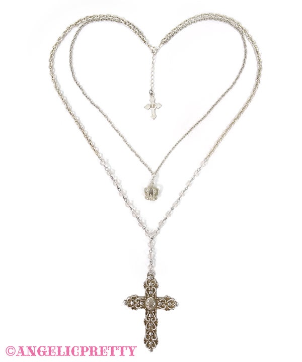 Brilliant Cross Necklace (2022) by Angelic Pretty