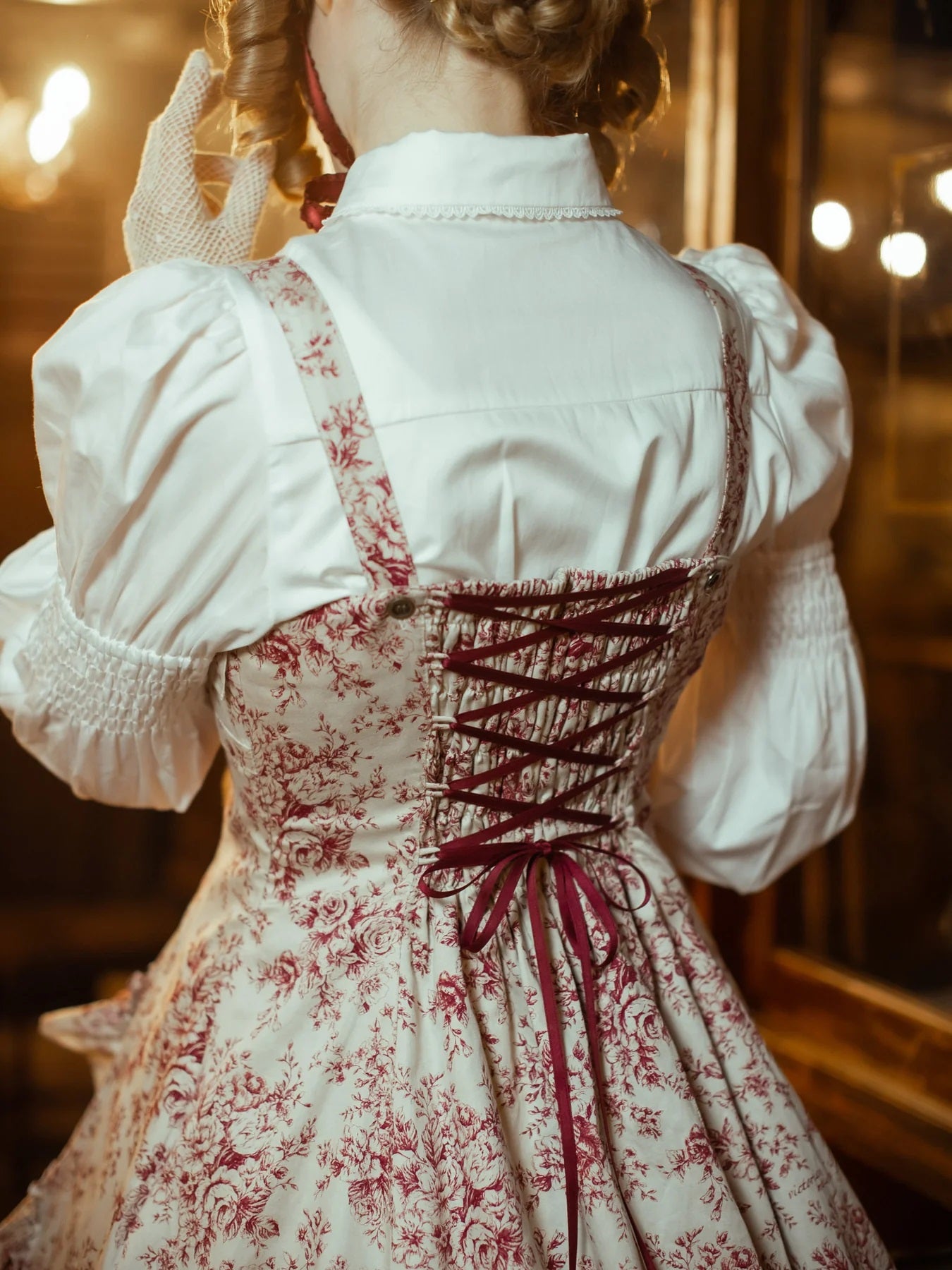 Toile de Rococo Bouquet Frill Ribon JSK by Victorian Maiden