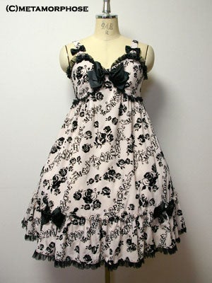 Rose Flocky High Waist JSK by Metamorphose Temps de Fille
