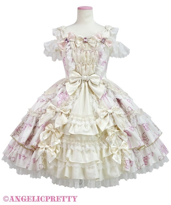 レア Jewelry Ribbon Princess Dress 3点セット Jewelry Ribbon Princess Dress by Angelic Pretty