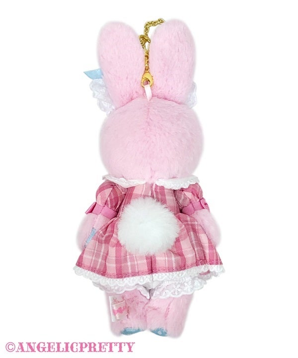 Sugary Tartan Check Lyrical Bunny Plush Charm by Angelic Pretty