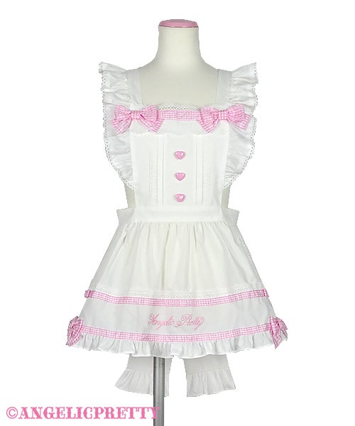 Angelic Pretty Fancy Ribbon エプロン ピンクxアカ Fancy Ribbon Apron by Angelic Pretty
