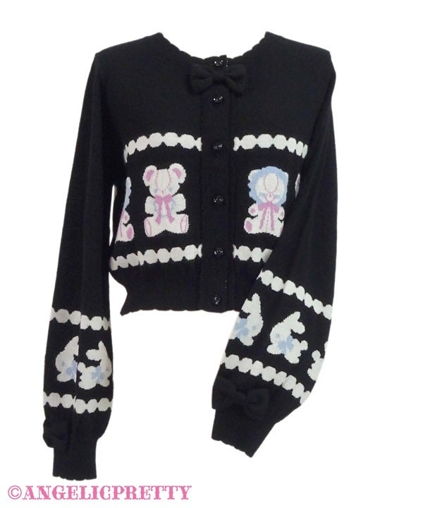 Fancy Border Knit Cardigan by Angelic Pretty
