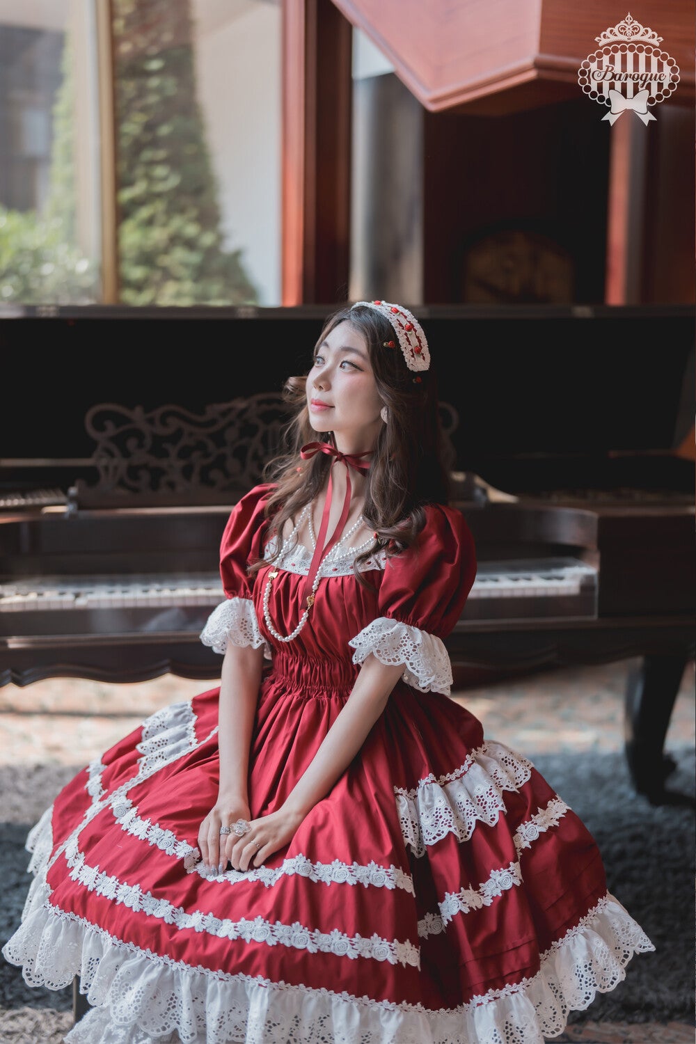 Baroque ~ Rose Bouquet Full Shirring OP by Indie Brand