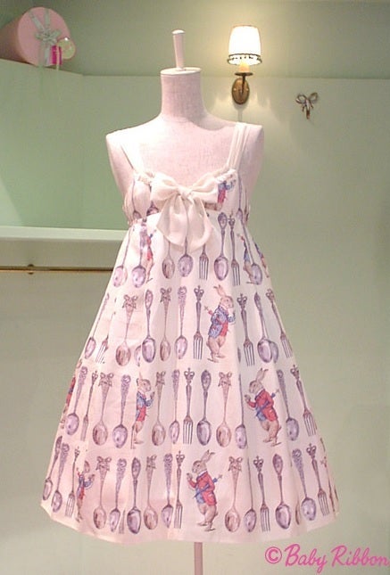 Emily temple cute ティースプーンラビット　ワンピース ドレス Spoon and Fork Print Sleeveless OP by Emily Temple Cute