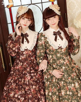 いちぽん様✨Rococo-Style 薔薇装飾　キャスター付テーブル Rococo-Style Rose Pattern Stand Collar OP by Innocent World