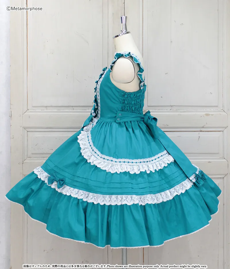 Ladder Lace Pintuck Frill JSK (Plus Size) by Metamorphose Temps de