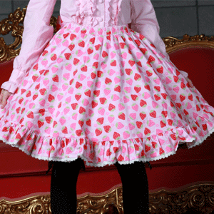 Strawberry Bustle Skirt (L044) by Bodyline