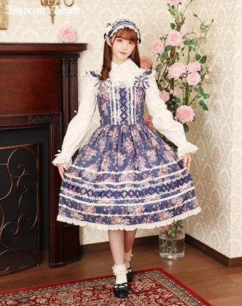 Rose and Strawberry Cross Ribbon JSK by Innocent World