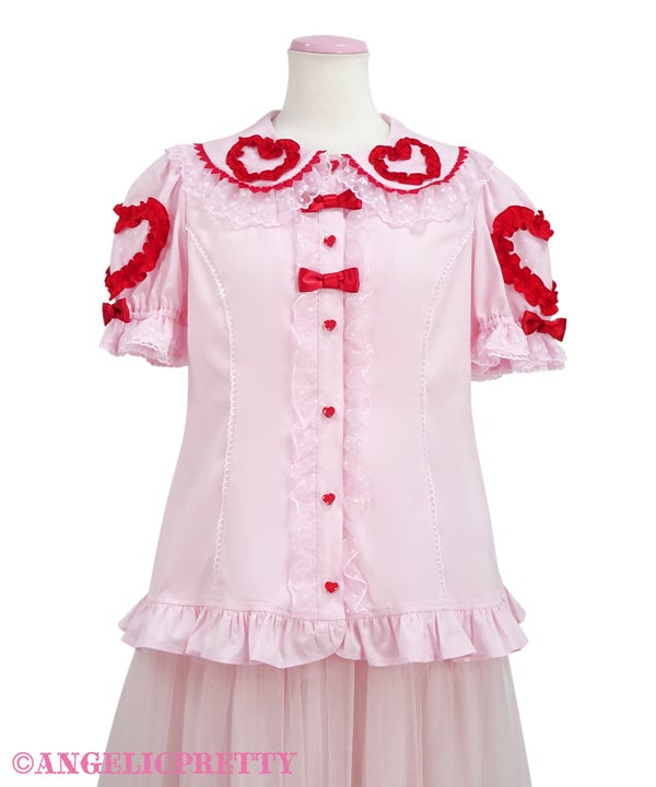 Frill Heart Sleeve Blouse by Angelic Pretty
