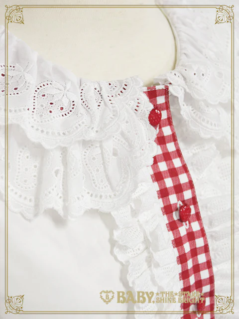 Love's Strawberry Afternoon Tea Gingham Blouse by Baby, the Stars