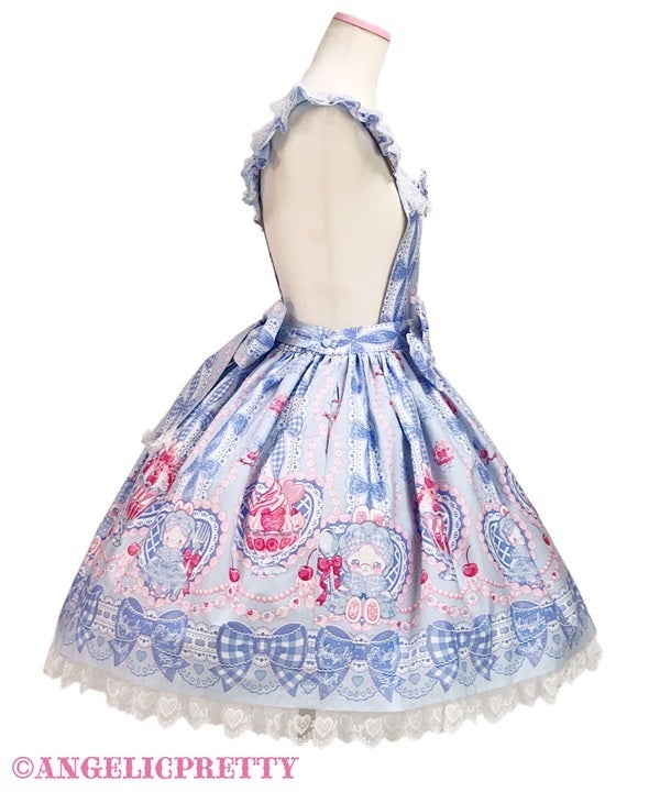 Bunny Ribbon Parfaiteria Apron Style Skirt by Angelic Pretty