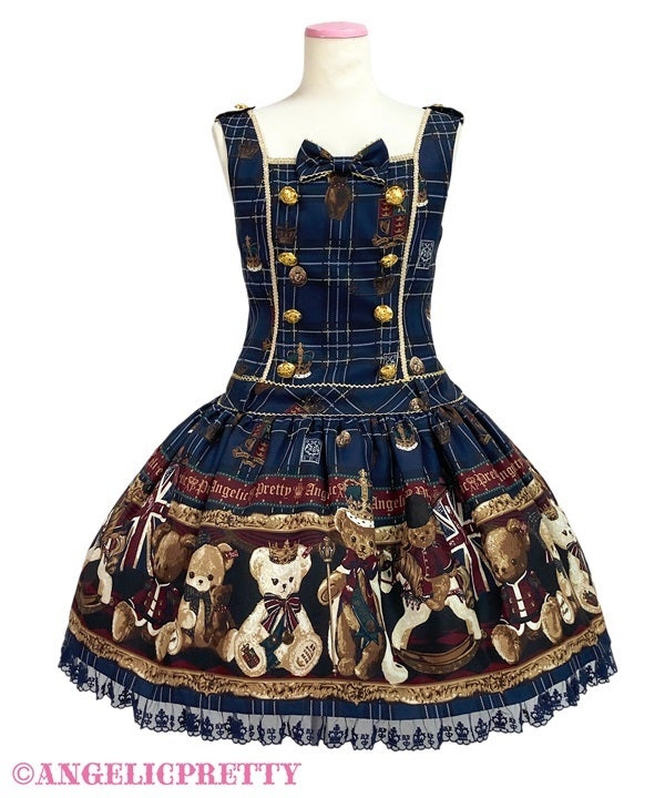 British Bear Low Waist JSK by Angelic Pretty