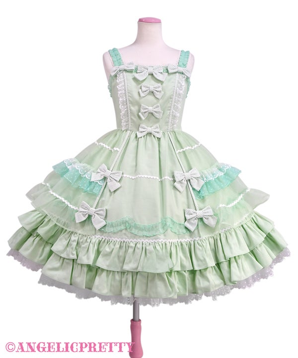 Candy Striped Ribbon JSK by Angelic Pretty