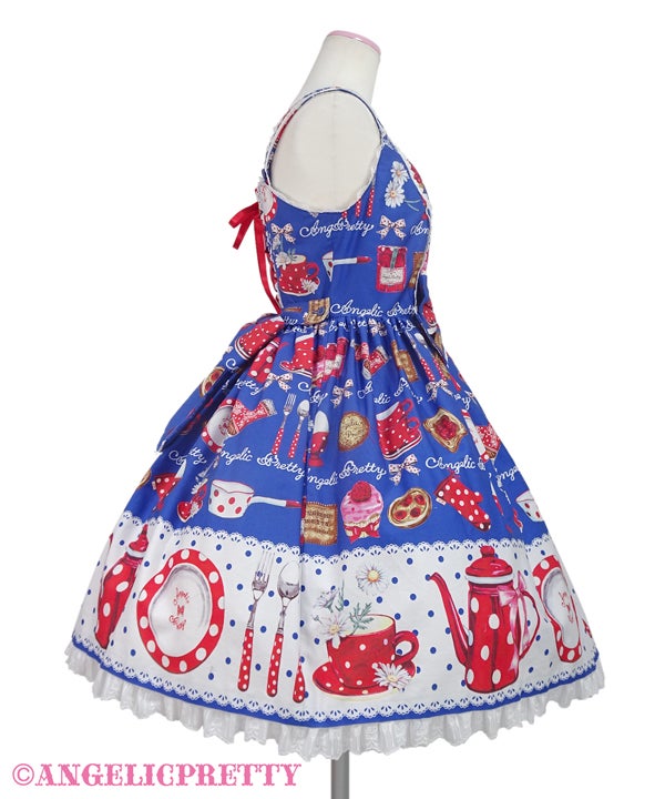 Angelic Pretty French Cafe 切替ジャンパースカート MTO] French Cafe Switching JSK (2022) by Angelic Pretty