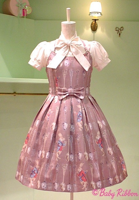 Spoon and Fork Print Waist Ribbon JSK by Emily Temple Cute