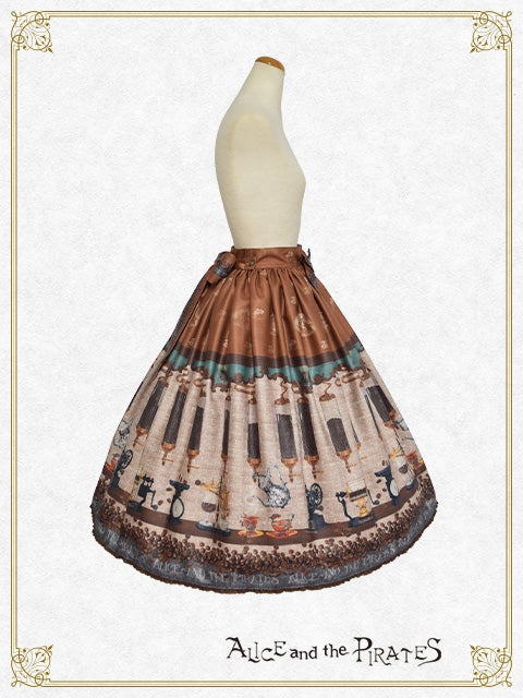 ALICE and the PIRATES 月下の不思議な珈琲店柄 Fleeting Moments ~Mysterious Coffee Shop Under the Moon~ Skirt by