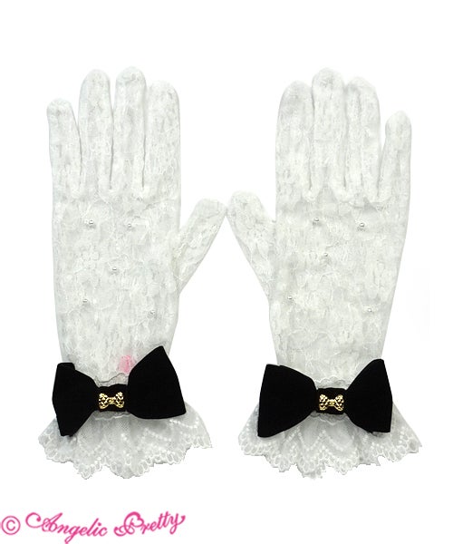 Angelic Pretty チュールレース手袋 Bell Ribbon Lace Gloves by Angelic Pretty