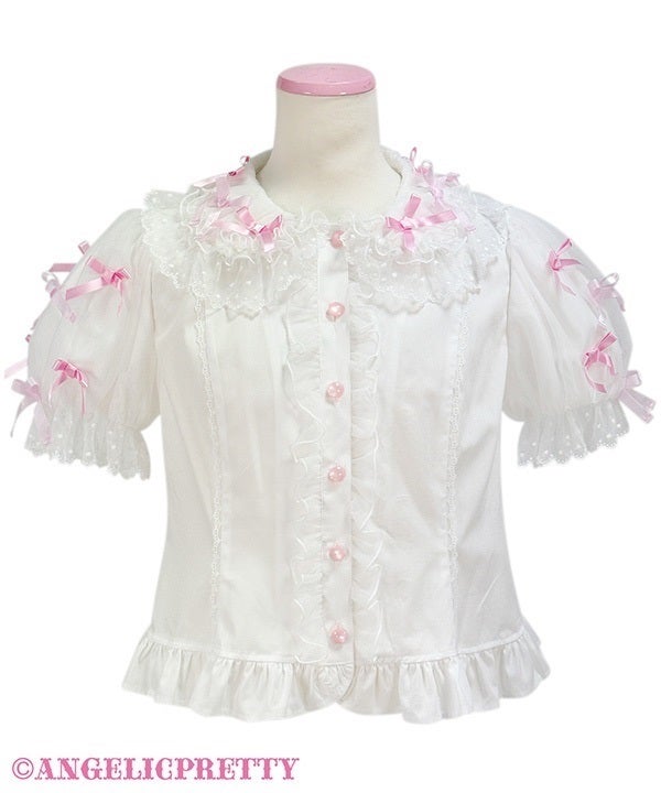 POP Tulle Ribbon Blouse by Angelic Pretty