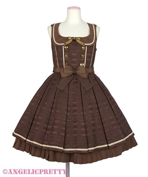 Melty Ribbon Chocolateジャンパースカート　チョコ Melty Ribbon Chocolate Collar JSK (Nagoya Special) by Angelic Pretty