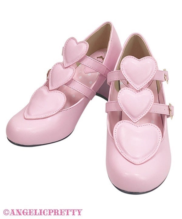 Trio Heart Shoes by Angelic Pretty