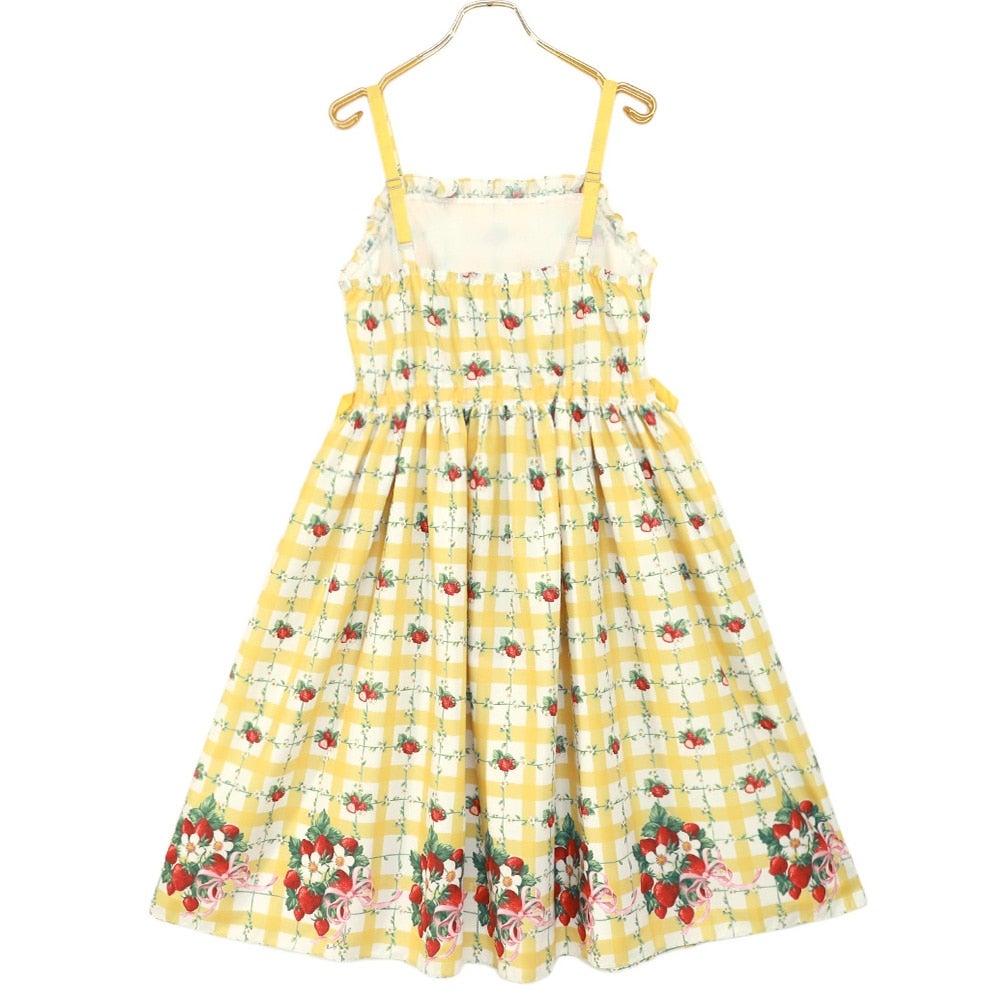 Strawberry Check Camisole JSK by Emily Temple Cute