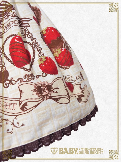 Strawberry Loves Chocolate Apron Frill JSK Set by Baby, the Stars