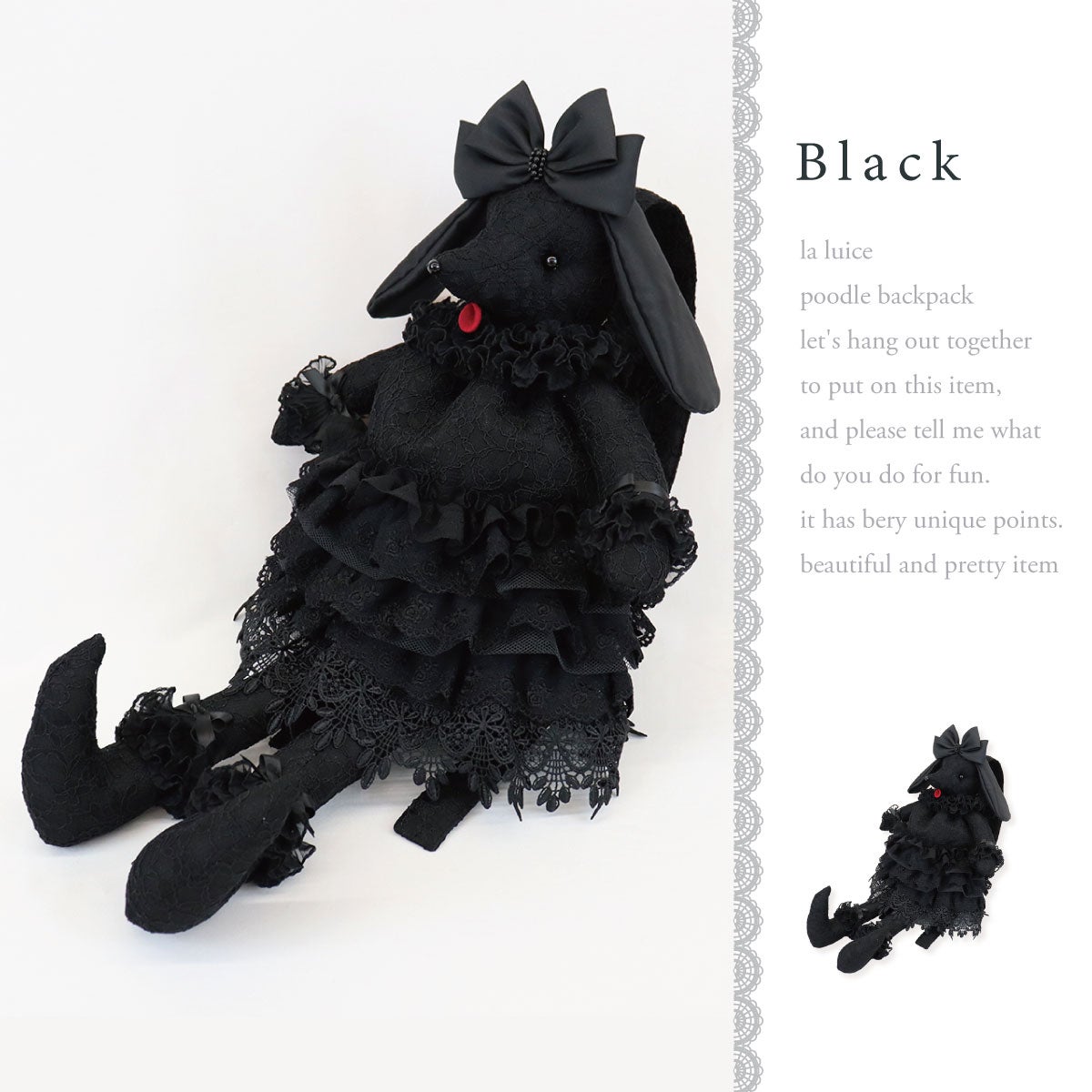 La Luice ~ Poodle Rucksack by Indie Brand