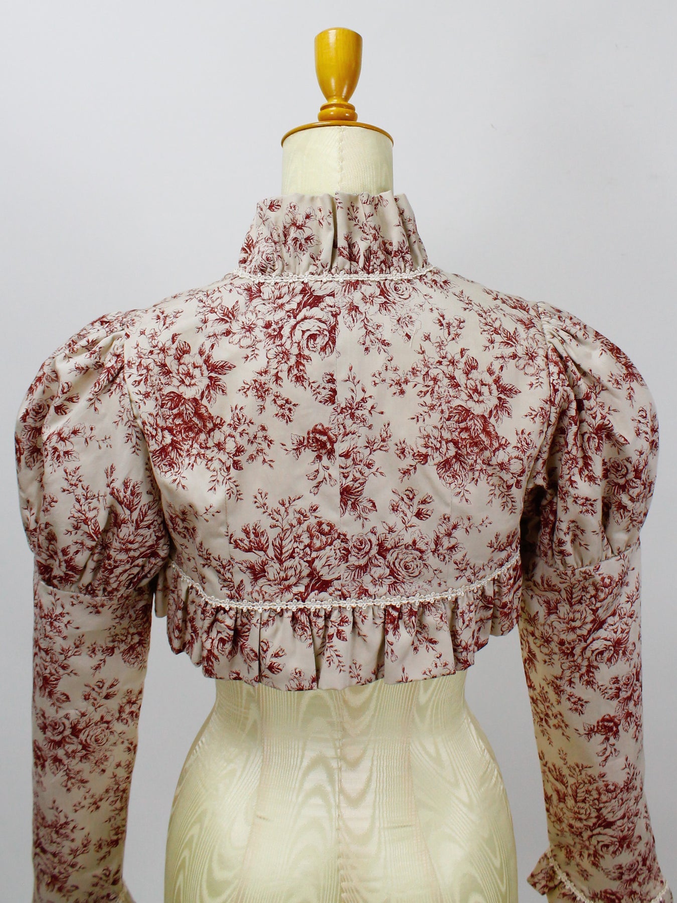 Toile de Rococo Bouquet Elegant Ruffle Bolero by Victorian Maiden