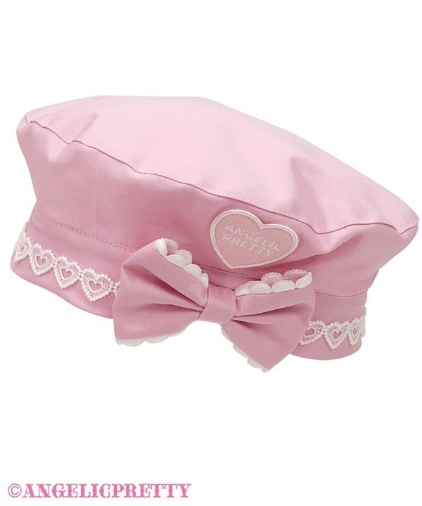 Heart patch Beret by Angelic Pretty