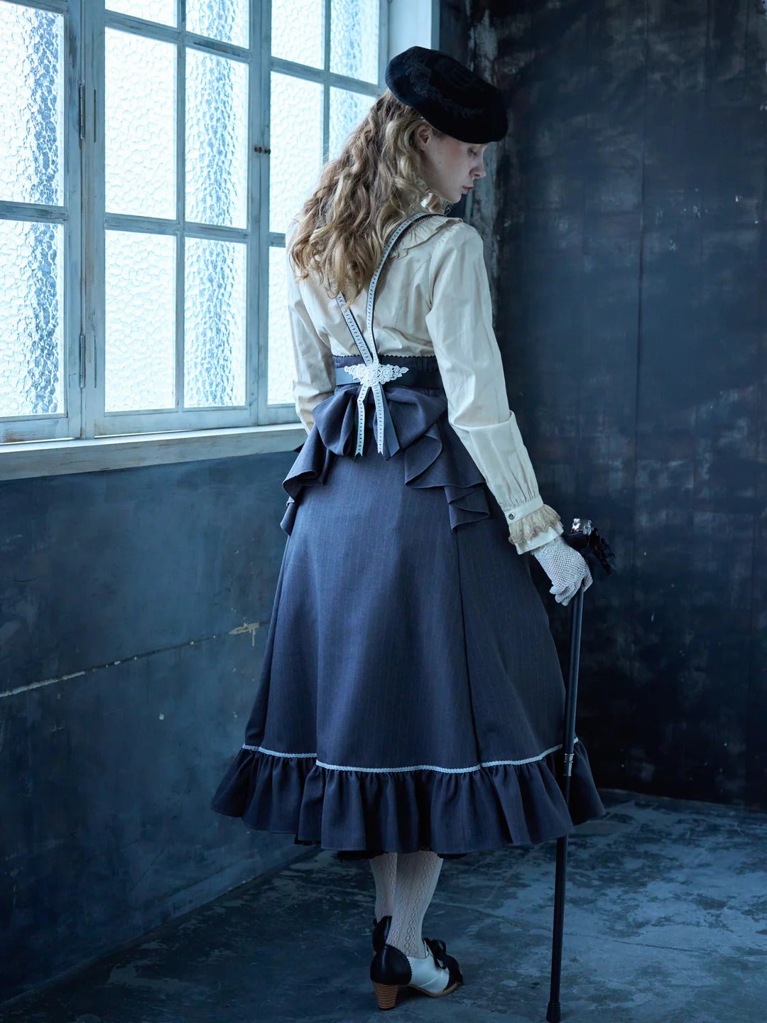 Knights Never Ruffle Ribbon Skirt by Victorian Maiden