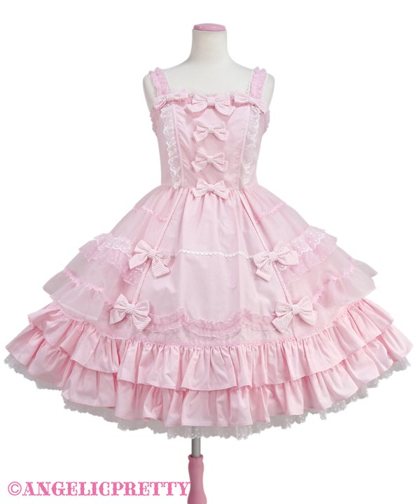 Candy Striped Ribbon JSK by Angelic Pretty