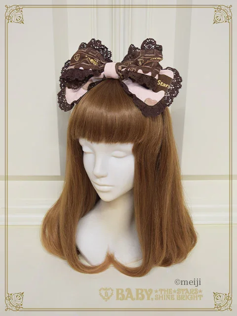 BABY メリィスイートチョコレート ロゴ チョコレート モチーフ カチューシャ Meiji Milk Chocolate ♡ Kumya Head Bow by Baby, the Stars Shine Bright