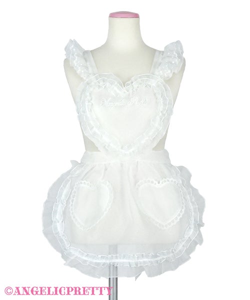 angelicpretty Heart Fairyフリルエプロン　白 Heart Fairy Frill Apron by Angelic Pretty