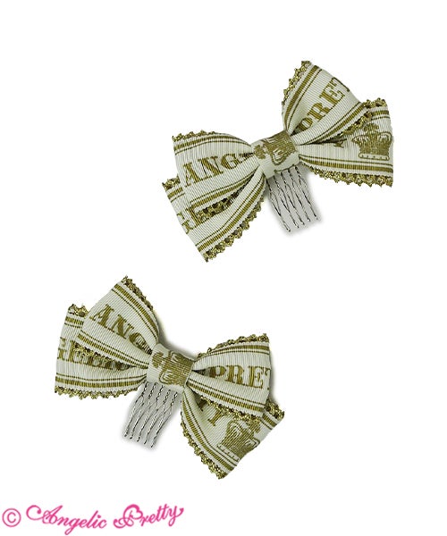 新品未使用】Angelic Pretty リボン付きクラウンロゴ ハイソックス