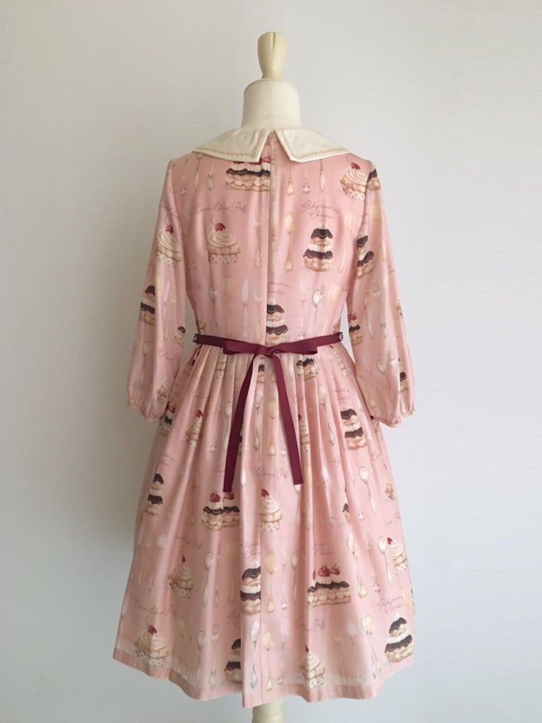 Cream Choux Puff Sleeve OP by Leur Getter