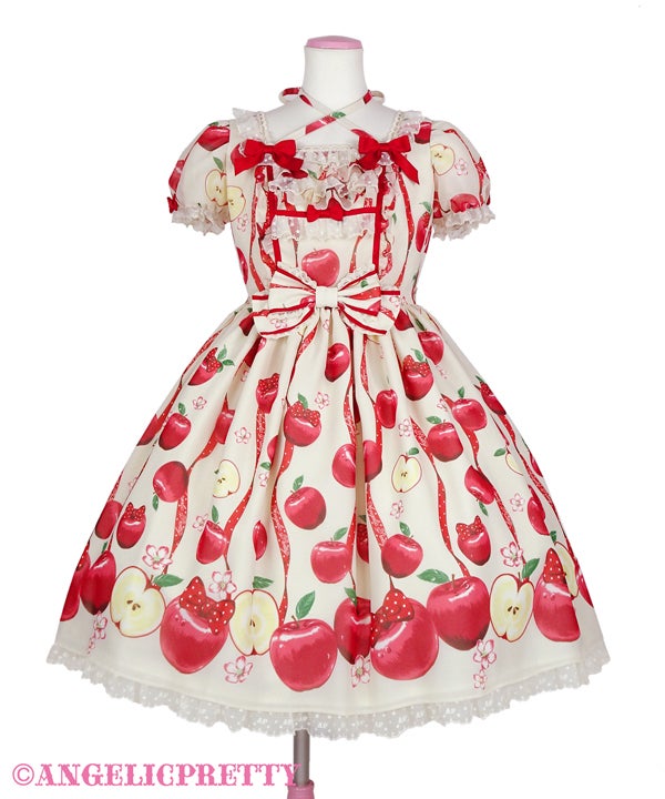 Angelic pretty Girly Appleワンピース おまけ付き Girly Apples OP by Angelic Pretty