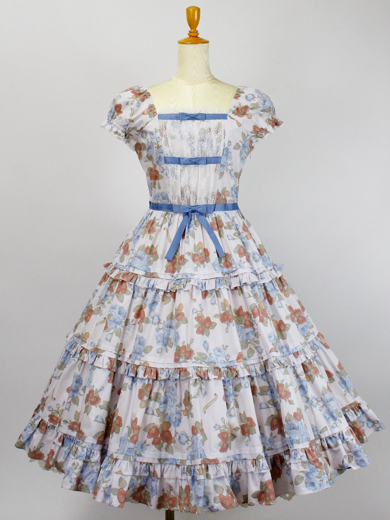 English Berry Ribbon Tiered Long OP by Victorian Maiden