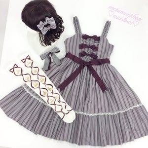 Regimental Stripe JSK Set by Metamorphose Temps de Fille
