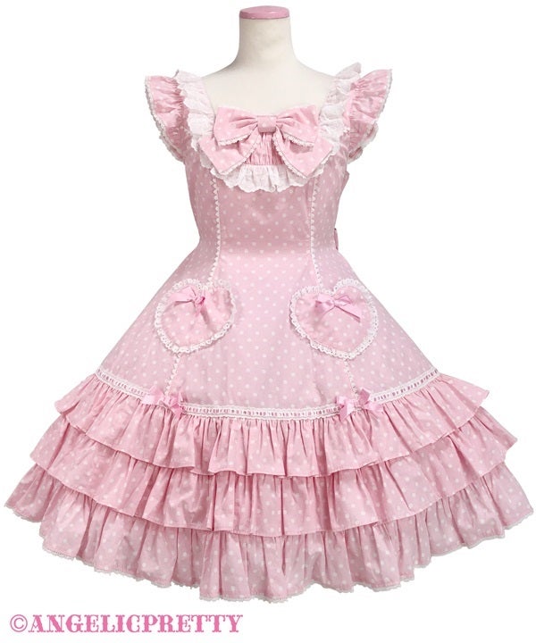Cute Heart JSK (Polka Dot) by Angelic Pretty