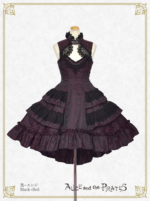ALICE and the PIRATES Eleonora ジャケット 黒赤 Eleonora ~Capriccio Swings the Curtain~ JSK & Arm Cover Set by