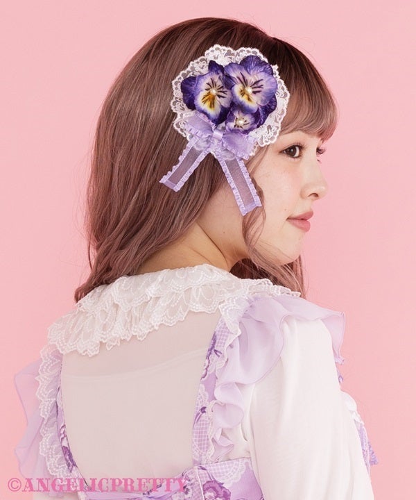 Lacy Pansy Clip Set by Angelic Pretty