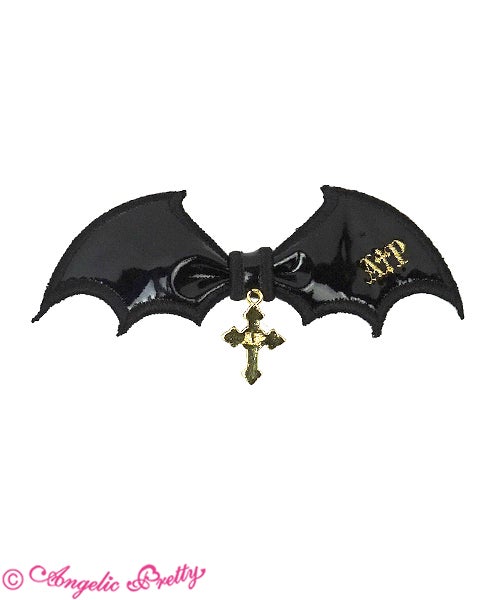 Horror Bat Cross Clip by Angelic Pretty