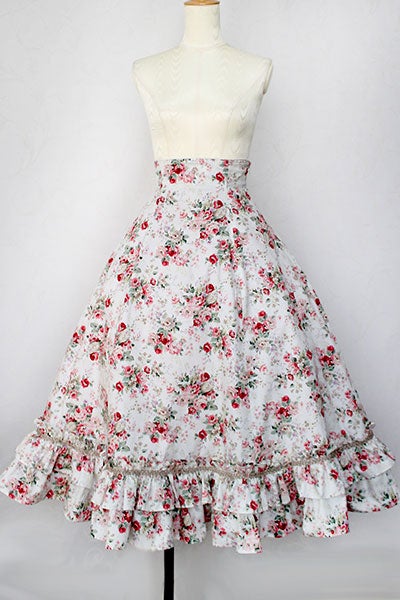 Rococo Bouquet Bustle Long Skirt (2018) by Victorian Maiden