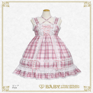 Original Tartan Check Babydoll JSK and Princess Drop Headdress Set