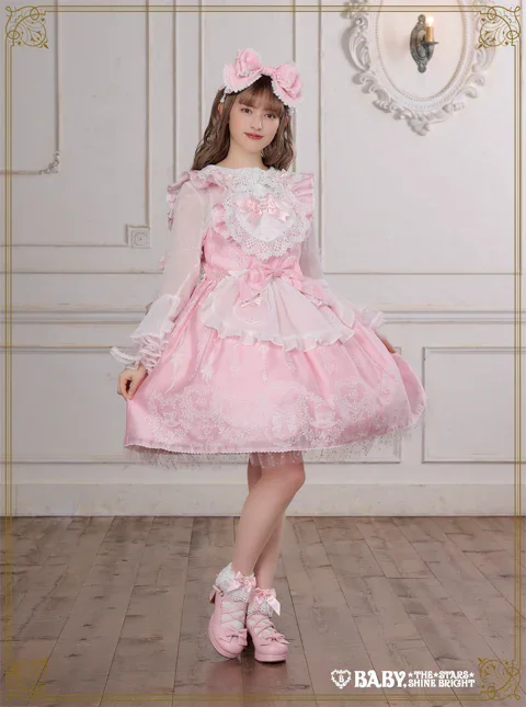 Sugar Rose Tea Time Printed Apron JSK by Baby, the Stars Shine Bright
