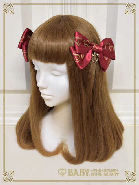 BABY Ribbon Sweet Diary リボンクリップ エンジ Baby Ribbon Sweet Diary Ribbon Clip by Baby, the Stars Shine Bright