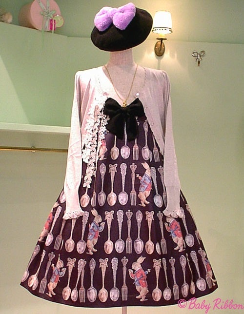 Spoon and Fork Print Sleeveless OP by Emily Temple Cute